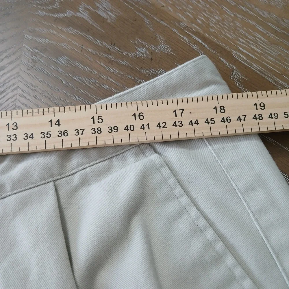 Authentic Laundered Khakis Pants  Men Sz 38x32 Pleated Cuffed‎ Hems Office Wear